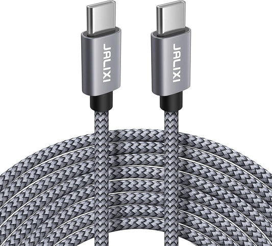 20FT USB C to USB C Cable, Extra Long USB C Cable Fast Charging, 60W Type C Charger Cord (Charge Only) for Iphone 16/15 Pro Max Plus, for Ipad/Macbook, for Samsung Galaxy/Pixel/Switch/Camera & More