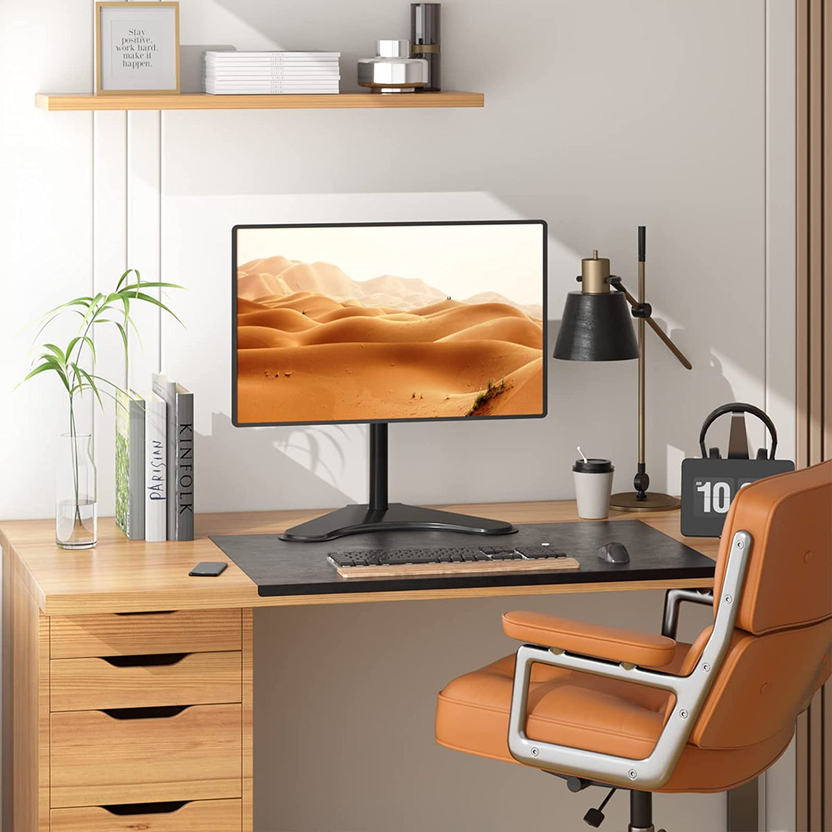 Freestanding VESA Monitor Stand for 13-32 Inch Displays, Supports Up to 22 lbs