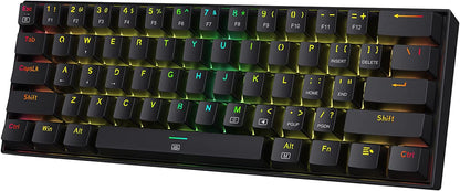 K630 Dragonborn 60% Compact Wired RGB Mechanical Gaming Keyboard with Linear Red Switches and Professional Driver Support, Black