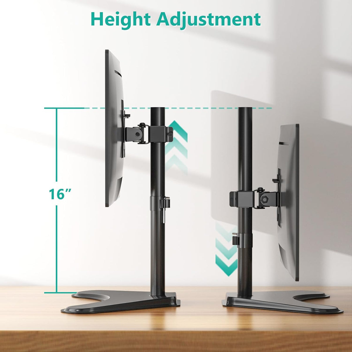 Freestanding VESA Monitor Stand for 13-32 Inch Displays, Supports Up to 22 lbs