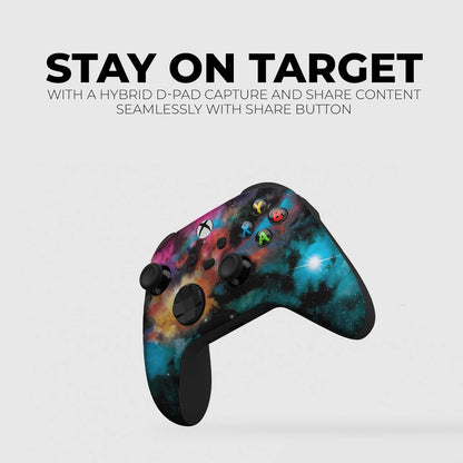 Galaxy Custom Wireless X-Box Controller for X-Box One/X-Box Series X/S by  | Expertly Customized in the USA with Permanent Hydro-Dip Printing (Not Just a Skin) (Modded)