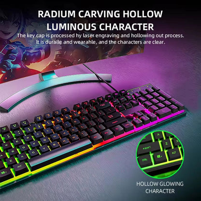 Wired Gaming Keyboard with RGB Backlight, Black